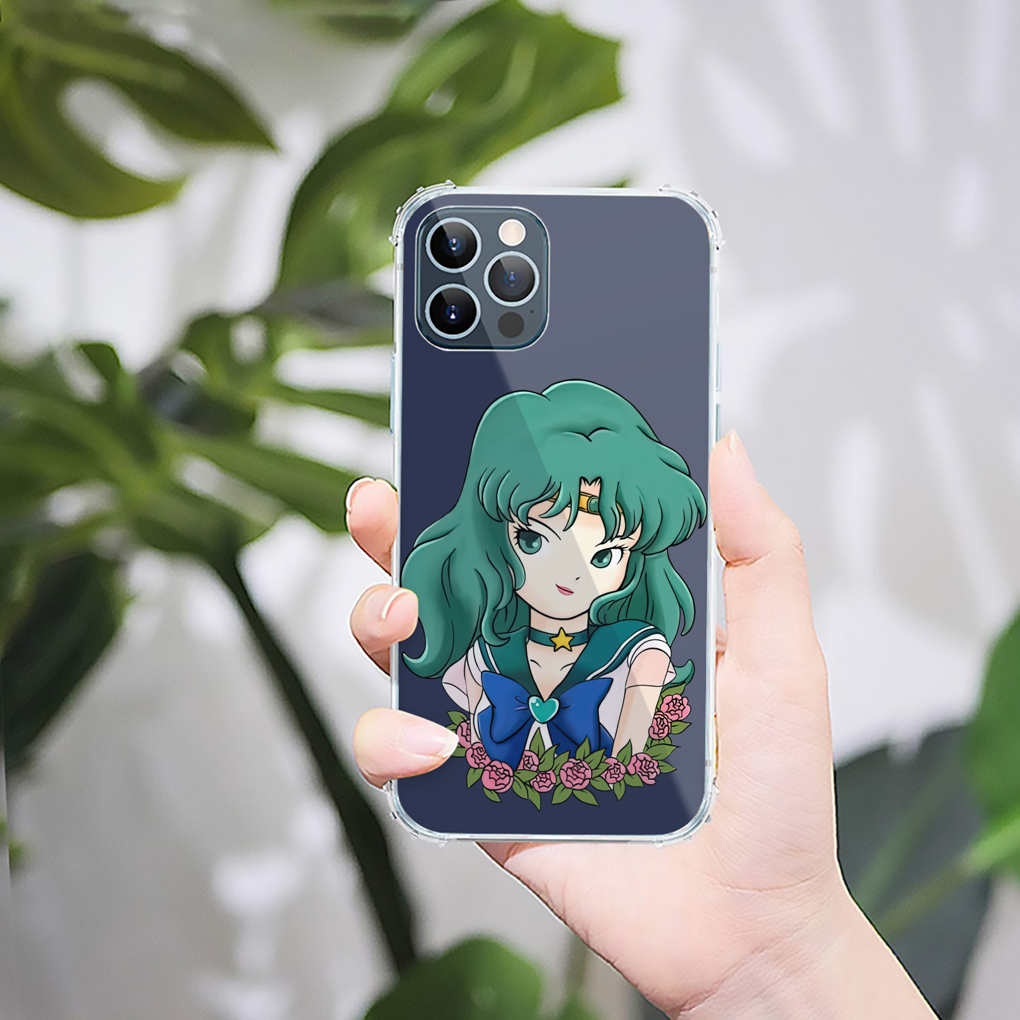 （画像用） 美少女戦士セーラームーン 海王 みちる（かいおう みちる） Sailor Moon Kaiou Michiru 【iPhone 12シリーズ対応】透明スマホケース（クリアソフトケース）